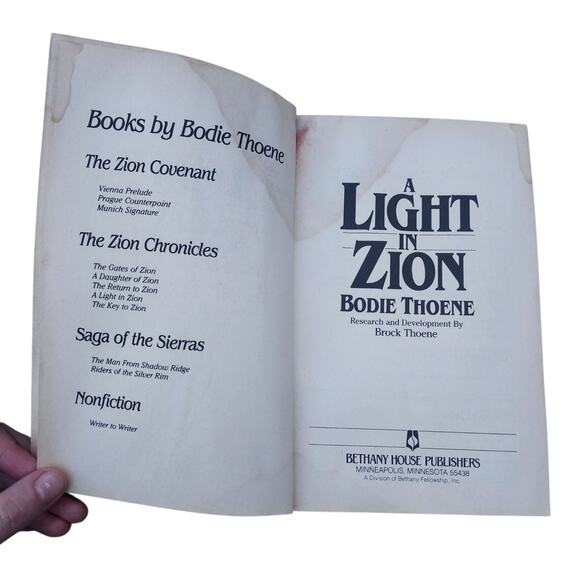 The Zion Chronicles Books By Bodie Thoene Volumes 1-4 Historical Fiction Lot - Picture 6 of 11